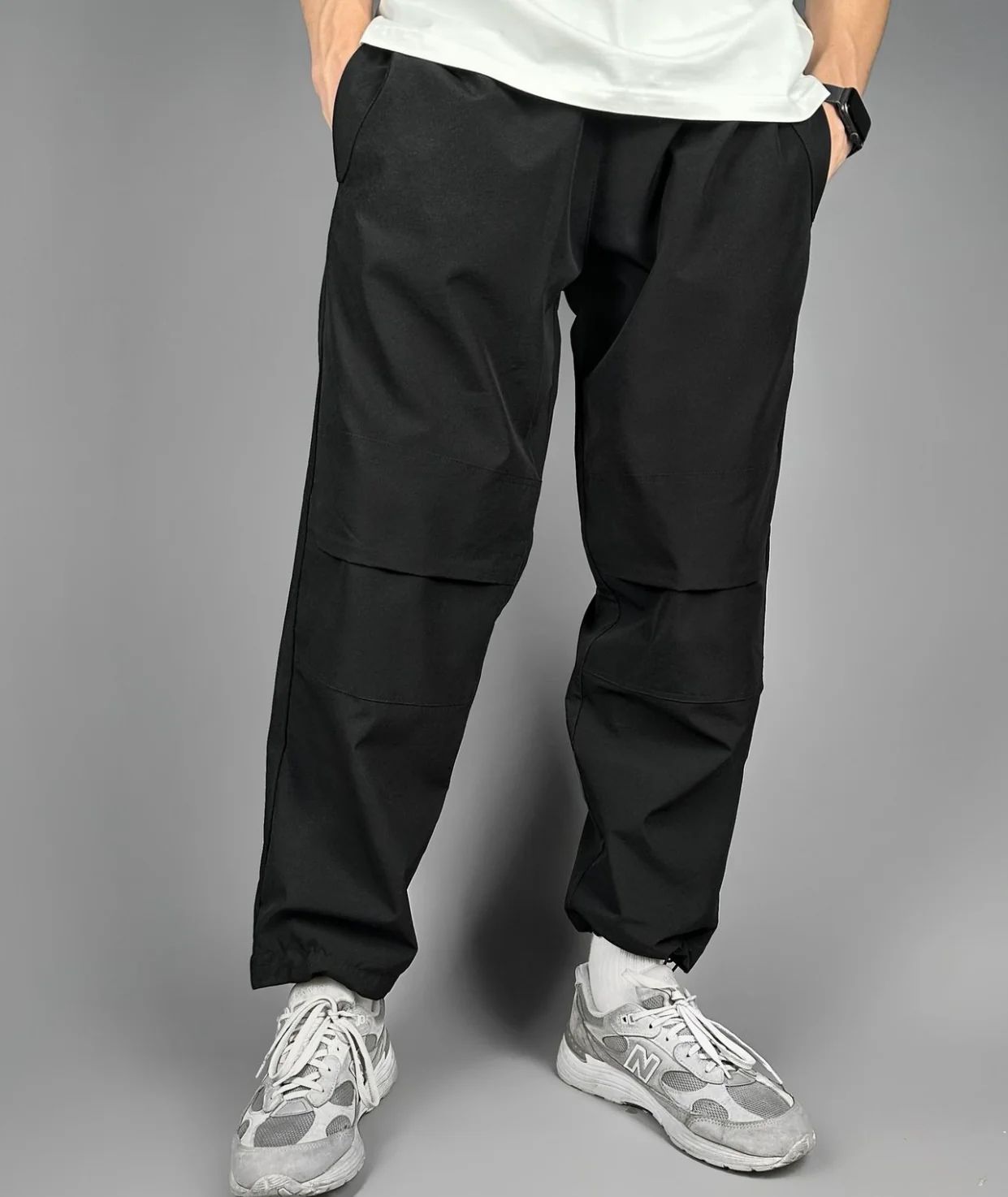 Basic Parachute Pants with Knee Line