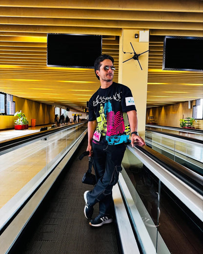 Cargo pant with white thread