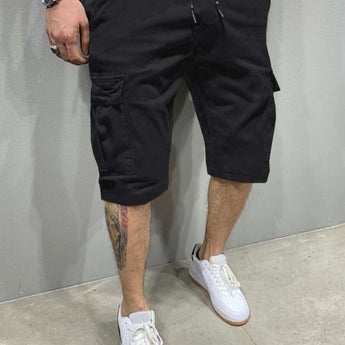 Flap Pockets Drawstring Cargo Shorts