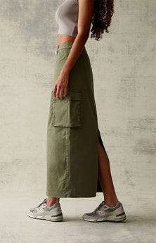 Urban Explorer Midi Skirt (Olive)