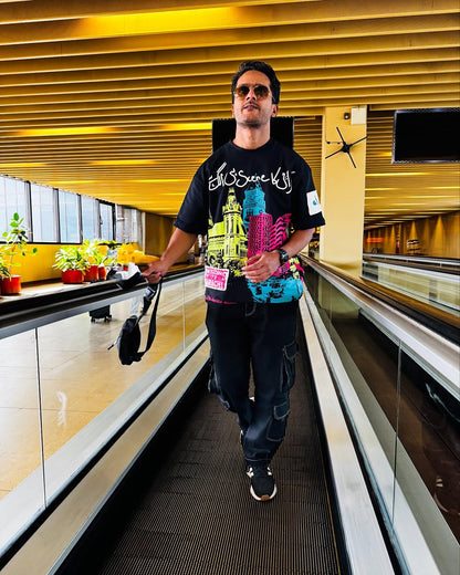 Cargo pant with white thread