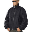 Bomber with silver zip