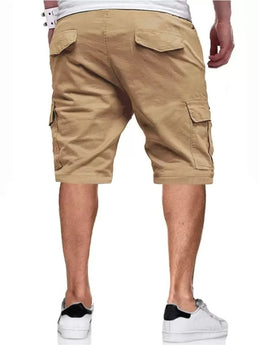 Flap Pockets Drawstring Cargo Shorts