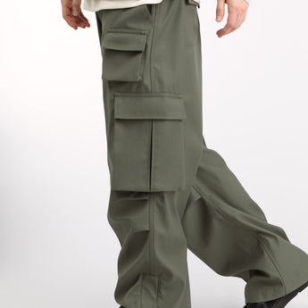 Dual Pocket Wide-Leg Cargo