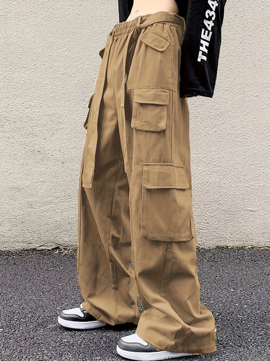 Loose Fit Multi Pocket Casual Pants