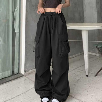 Womens High Waist Baggy Cargo Pants