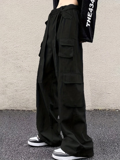 Loose Fit Multi Pocket Casual Pants