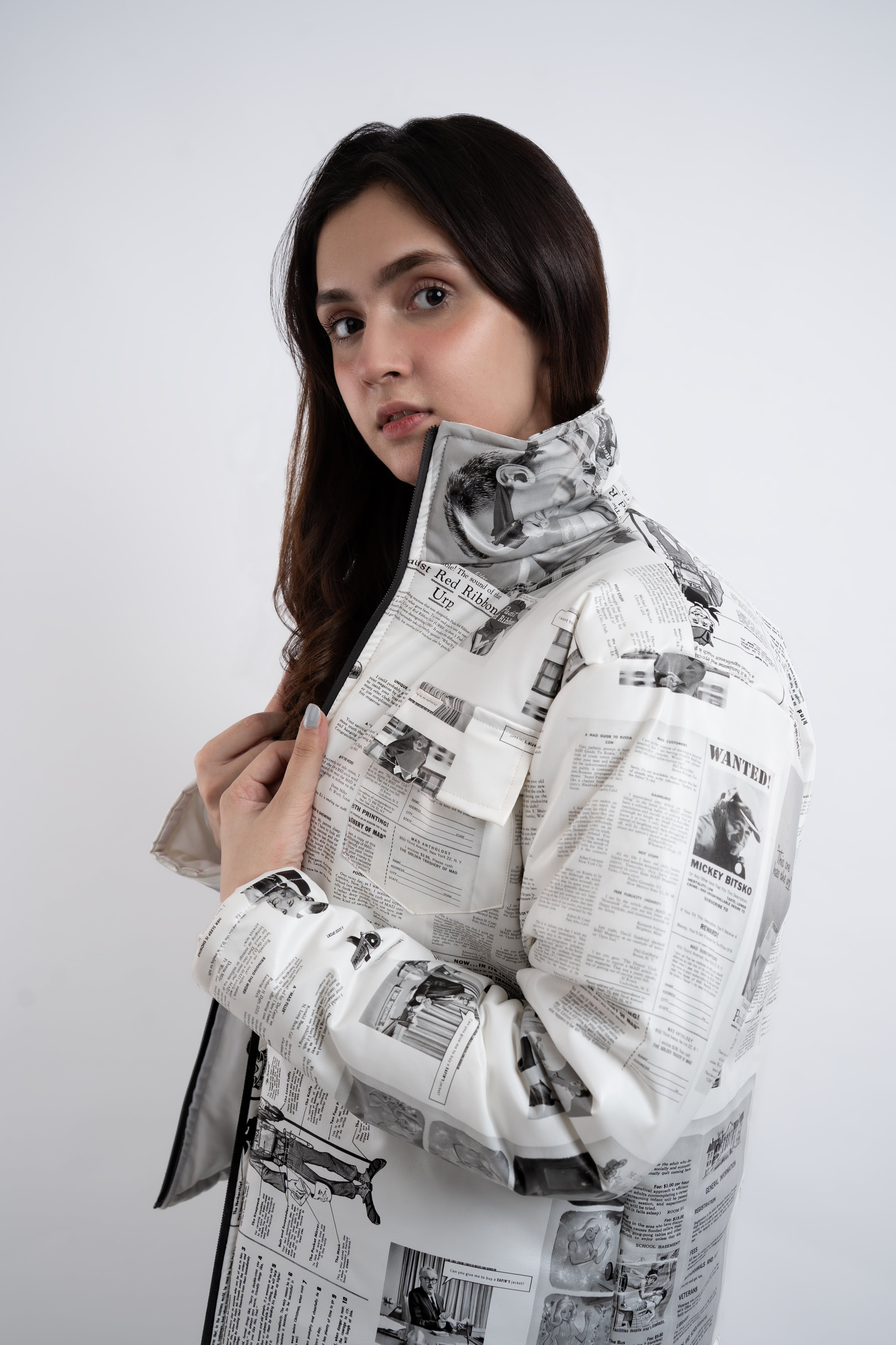 Graphic Headline Puffer Jacket