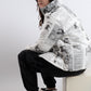 GRAPHIC HEADLINE PUFFER JACKET