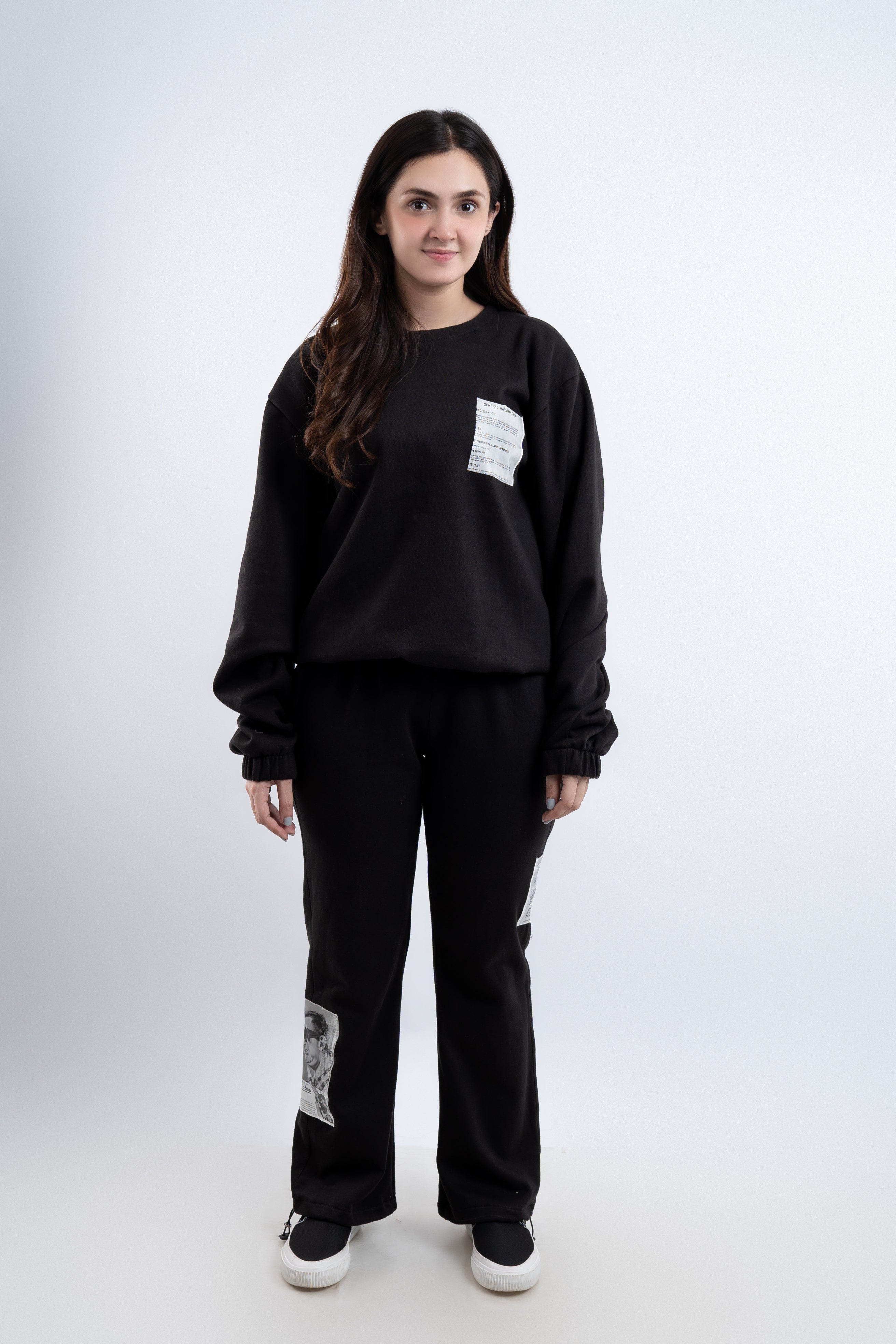 Black Patchwork Co-Ord Set