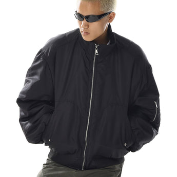 Bomber with silver zip