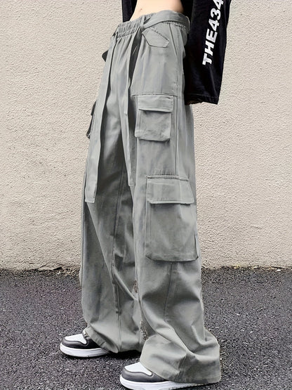 Loose Fit Multi Pocket Casual Pants