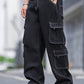 Cargo pant with white thread