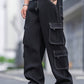 Cargo pant with white thread