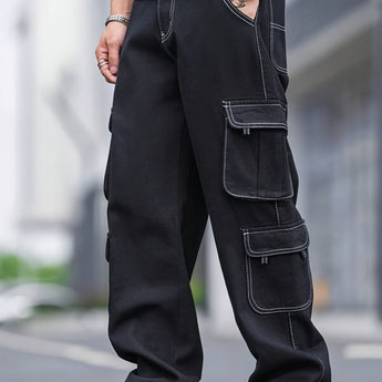 Cargo pant with white thread