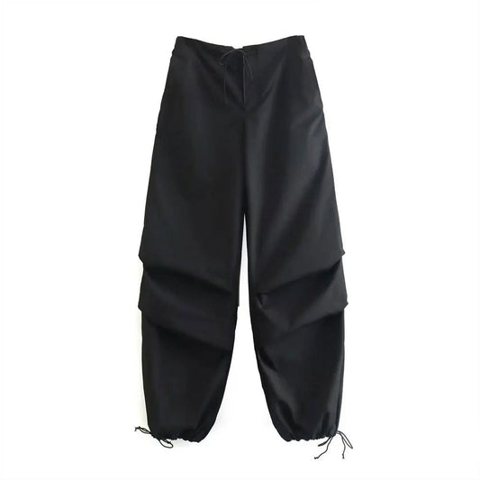 Basic Parachute Pants with Knee Line