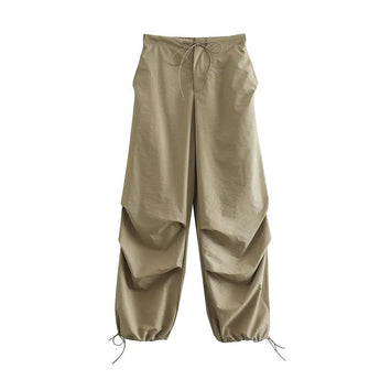 Basic Parachute Pants with Knee Line
