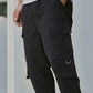 Black Cargo Pants with Knee Pockets