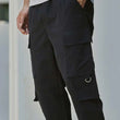 Black Cargo Pants with Knee Pockets