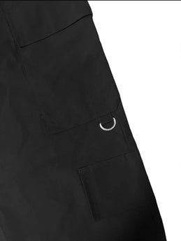 Black Cargo Pants with Knee Pockets