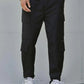Black Cargo Pants with Knee Pockets