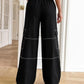 Black Cotton Pants with White Thread