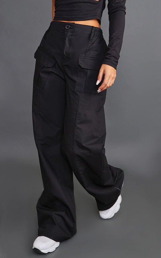 High-Waisted Cargo Pants