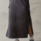 TWILL SKIRT WITH FLAP IN SIDE POCKET
