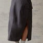 TWILL SKIRT WITH FLAP IN SIDE POCKET