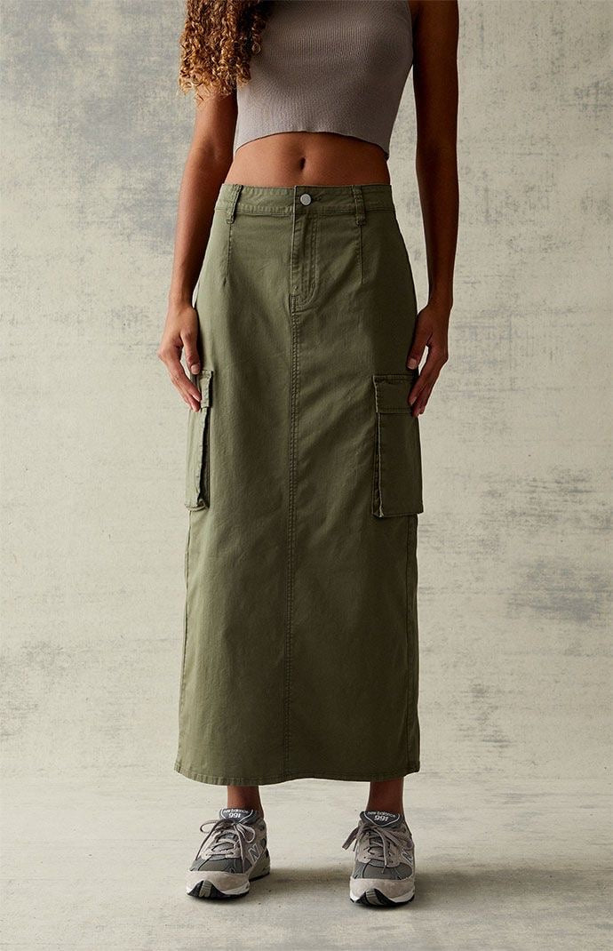 Urban Explorer Midi Skirt (Olive)